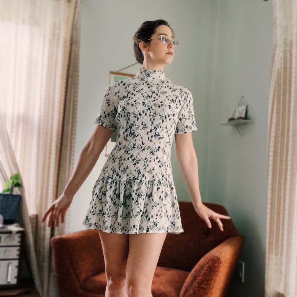 Mini floral dress